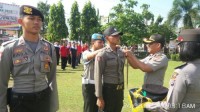 Bintara Remaja Polres Kampar Ikuti Pembaretan Sebagai Penutup Kegiatan Bintradisi dan Orientasi