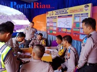 Kabag Ops Polres Pelalawan Cek Kesiapan Pos Pam Operasi Lilin Siak 2017