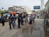 Putus Penyebaran Covid-19, DPD II IPK Bengkalis Bersama PAC Semprotkan 2000 Liter Disinfektan