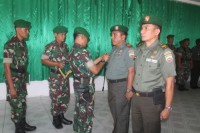 Dandim 0302/Inhu Selaku Irup  Pada Acara Laporan Korprapor