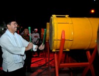 Pawai Takbir Becak Hias Ikut Promosikan Bolu Berendam