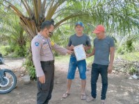 Personil Polsubsektor Pelalawan Giat Optimalisasi Himbauan Bahaya Karhutla