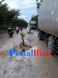 Awas Banyak Jalan Berlubang di Dekat Jembatan Maredan, Ini Pesan Kasat Lantas Polres Siak