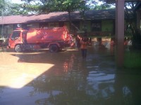 Akibat Banjir,  Rumah Sekolah di Desa Babussalam Liburkan Anak Sekolah