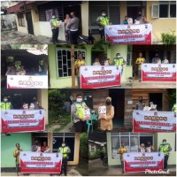 Baksos Hari Bhayangkara ke-74, Polres Kampar Kembali Bagikan Beras dan Masker untuk Warga 