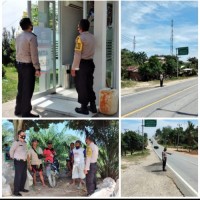 Personil Polsubsektor Pelalawan Patroli Cegah C3