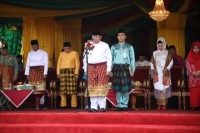 Bupati Sukiman Pimpin Upacara Hari Jadi Kabupaten Rokan Hulu ke 19