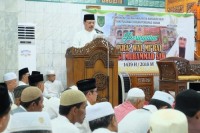 Sekda Inhil Ikuti Isra' Mi'raj Nabi Muhammad SAW Di Masjid Al Huda, Tembilahan