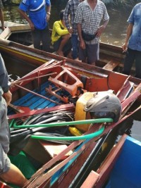 Tangani Lakalaut Di Perairan Mandah, BPBD Inhil Terjunkan 2 Armada