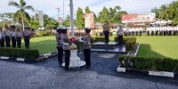 Irup Bacakan Amanat Kapolri, Saat Upacara Hari Ibu ke-91 di Polres Kampar