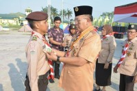 Buka Latihan Gabungan Pramuka Sergai Tahap II Tahun 2019