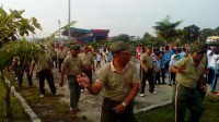 Dandim 0313/Kpr Bersama Prajurit Kodim Mengikuti Senam Sehat Dan Olah Raga Bersama  Dalam Rangka Mem