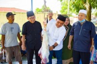 Bupati Andi Saksikan Penyembelihan Hewan Kurban Pemkab Labuhanbatu