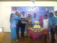 Pemotongan Kue HUT Portalriau Ke IV Berlangsung Hikmat Dan Meriah
