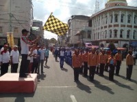 Semarak Hut Rohil ke 17, Pemkab Rohil Adakan Lomba Gerak Jalan Beregu