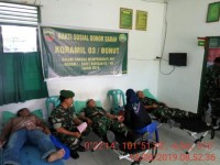 Giat Bhakti Koramil 03 Bunut,  Sosial Donor Darah Sempena HUT Kodam 1 Bukit Barisan