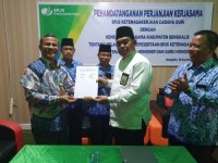 BPJamsostek Duri dan Kemenag Bengkalis Tandatangani Perjanjian Kerjasama
