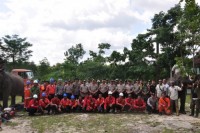 Kapolres Pelalawan AKBP M Hasyim Risahondua SIK, MIK Giat Pengecekan Kesiapan Karhutla Di Balai TNTN