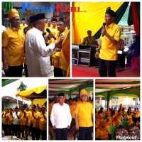 Pelantikan 3 PK Golkar di Bathin Solapan,Hadir calon Gubernur no 4