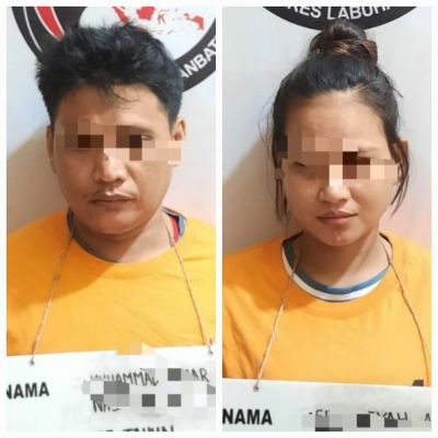 Aksi Pasangan Pengedar Sabu Digagalkan Satres Narkoba Polres Labuhanbatu
