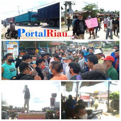 Aliansi Masyarakat Sebanga Duri Turun ke Jalan Gajah Mada, Terkait Jalan Rusak Tonase