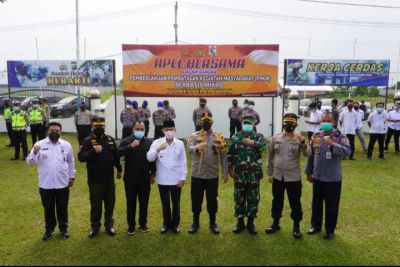 Apel Bersama Dalam Rangka PPKM Berbasis Mikro Di Wilayah Kabupaten Pelalawan
