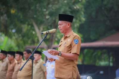Asisten I Sekdakab Labuhanbatu Pimpin Apel Gabungan