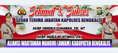 AWAM  Aliansi Wartawan Mandiri, Selamat Datang  AKBP Indra Wijatmiko di Kabuoaten Bengkalis