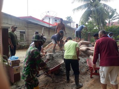 Babinsa Koramil 16/Tapung Senyum Teritorial, Guna Menunjang Tugas TMMD