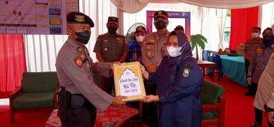 Bupati Bengkalis Kasmarni bersama Forkopimda, Mengunjungi posko Lebaran