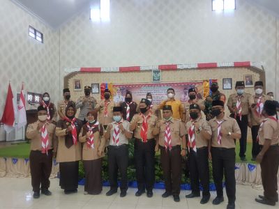 Bupati Bengkalis Kasmarni,Hadiri Pengukuhan Kwaran Pramuka di Mandau