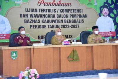 Bupati Kasmarni Buka Tes Capim Baznas  di  Kabupaten Bengkalis Periode 2022-2027