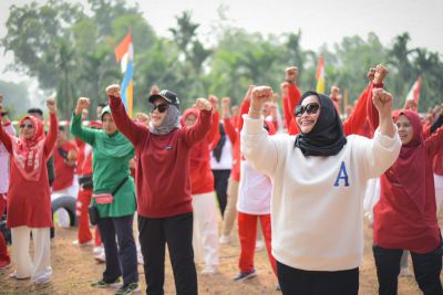 Bupati Kasmarni Hadiri dan Buka Kegiatan Sehari Boga TP.PKK Mandau