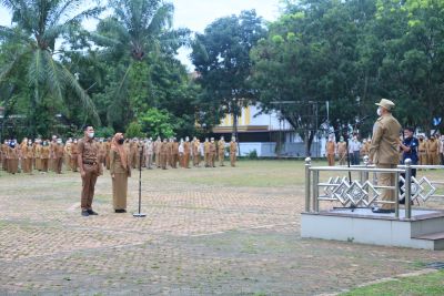 Bupati Labuhanbatu Pimpin Apel Gabungan Kelompok I,II, III dan IV