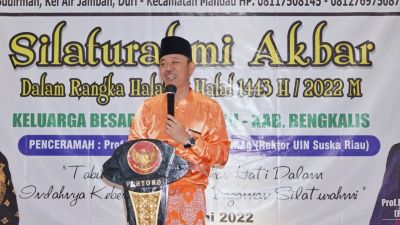 Bupati Rohil Hadiri  Halal Bihalal dengan Keluarga Besar Ikrohil Duri