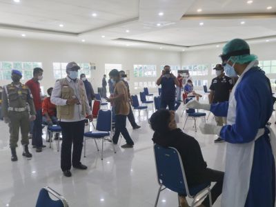 Bupati Siak Berserta Kapolres Siak Tinjau, Pelaksanaan Rapid Swab Antigen di IKPP perawang