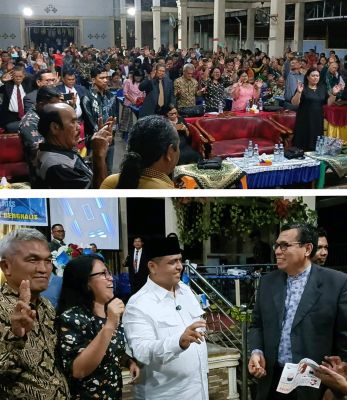 Calon Gubri M.Nasir, Menghadiri Temu Ramah Lintas Suku, Sambangi Acara Nasrani di Duri