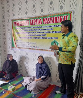 DOSEN FAKULTAS HUKUM UNILAK ADAKAN SOSIALISASI HUKUM DI KELURAHAN LIMBUNGAN KOTA PEKANBARU
