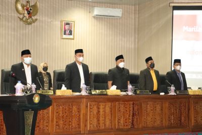 DPRD Kampar Gelar Rapat Paripurna Tentang Perubahan APBD Tahun 2021
