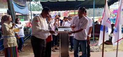 DPW Hadiri, Peresmian Kantor DPC Partai Perindo Kecamatan Bathin Solapan
