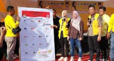 dr.Maharani Caleg DPR RI no  urut 5 Dari Partai Golkar Kampanye terakhir di Duri