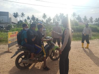 GIAT POLSEK SINABOI OPERASI YUSTISI PROTOKOL KESEHATAN DAN DI SIPLIN BERKENDARA