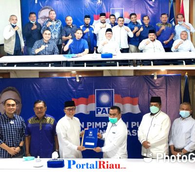 H. Zulkifli Hasan Serahkan SK, Syaiful Ardi Ketua DPD PAN Kabupaten Bengkalis Periode 2020 - 2025