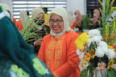 HUT DWP, Pemkab Labuhanbatu diwarnai Dengan Lomba Menghias Bunga