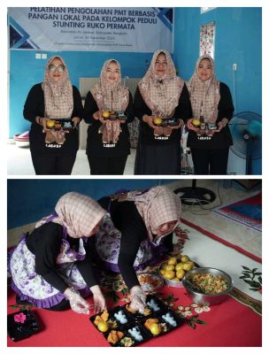 Kader Posyandu Menjadi Penggerak Dapur Sehat Lawan Stunting di Kelurahan Air Jamban