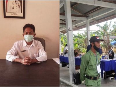 Kades Pasir Indah Menghimbau Masyarakat Datang Ke TPS Dengan  Mentaati Aturan