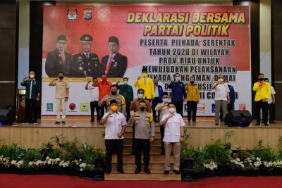 Kapolda Riau Inisiasi Deklarasi Bersama Parpol, Wujudkan Pilkada Aman Damai
