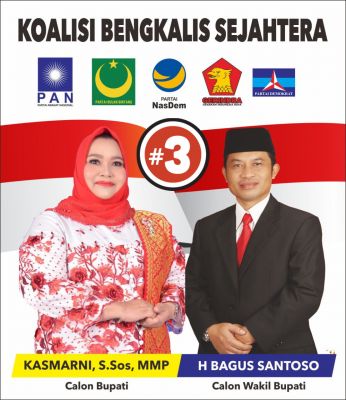 KBS No Urut  3  Final, Kasmarni-Bagus Pemenang Pilkada Bengkalis, Raih  91.217 Suara