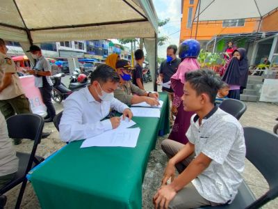 Operasi Justisi di Kampar, Tim Gabungan Berikan Sanksi Kepada Pelanggar Prokes