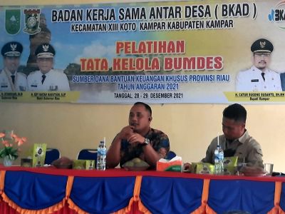 Pelatihan Tata Kelola BUMDes, Silfanus Kasi Intel Kejari Kampar Jadi Narasumber